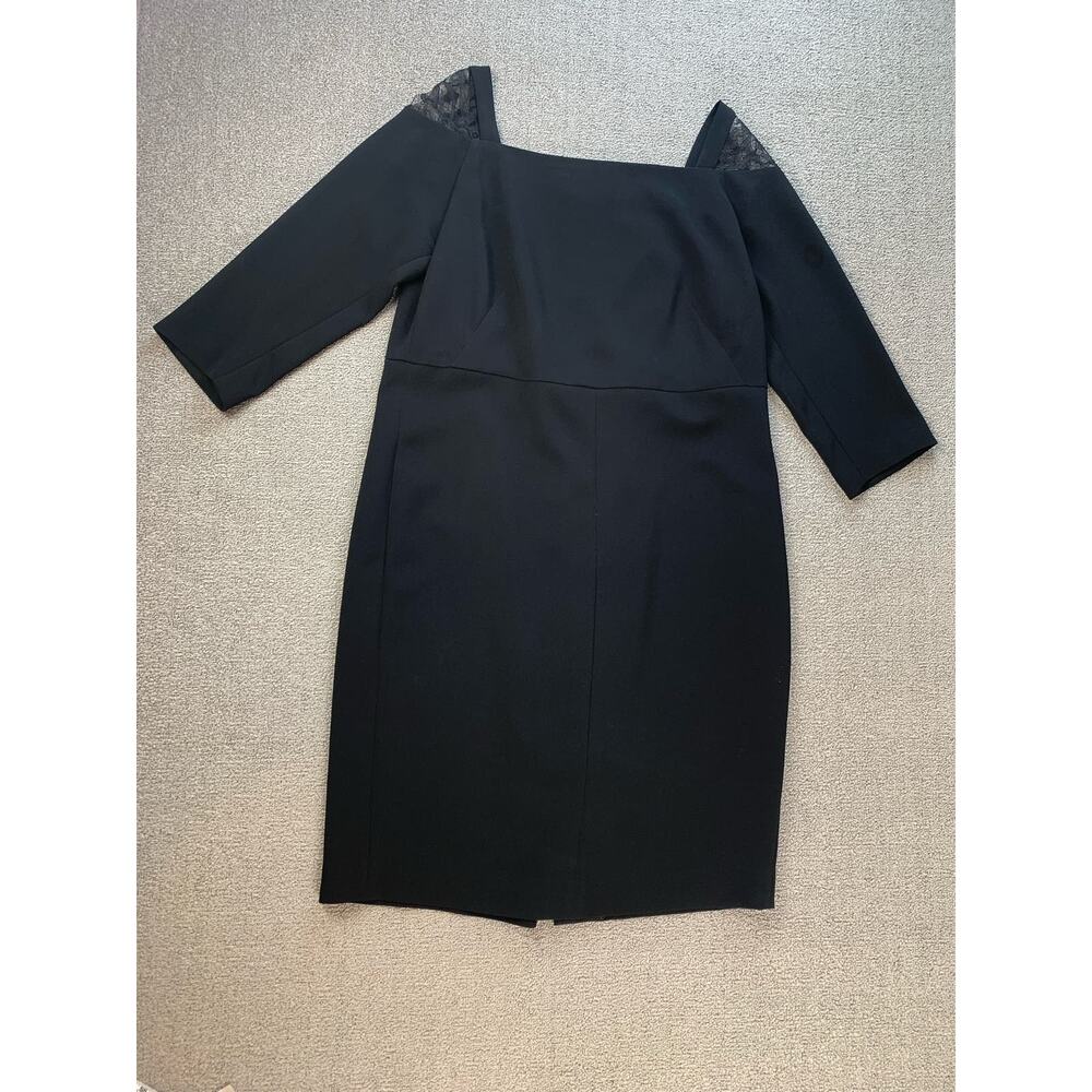 Marina Rinaldi Dress‎ Classic Sophisticated Cocktail Black Lace US Medium (12)